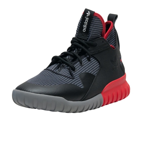 adidas tubular x black and red